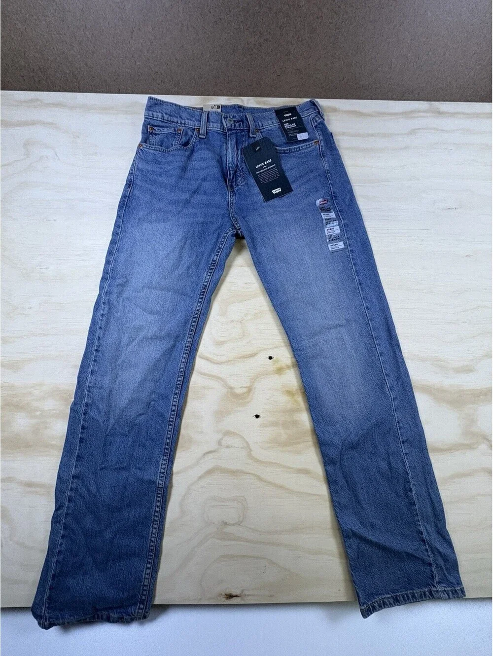 NEW Levis 505 Regular Jeans Mens 30x30 Blue Med Wash Stretch Straight Leg Denim